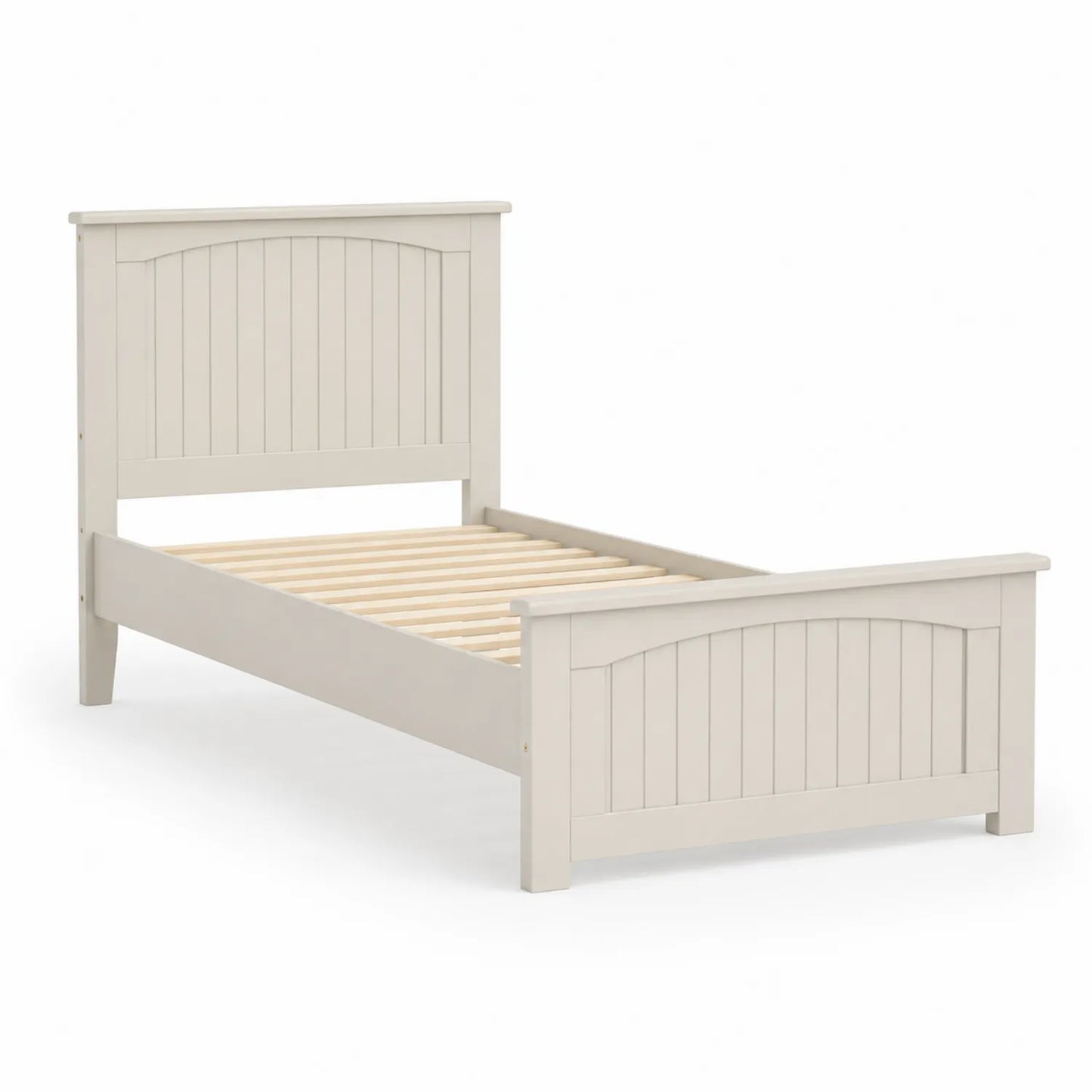 Cama individual de madera blanca 190x90 cm