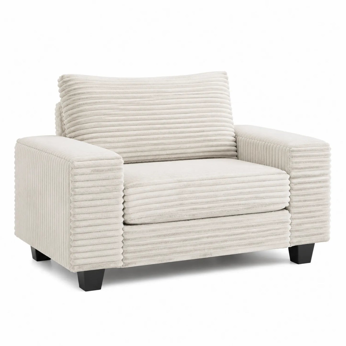 Sillón de pana beige 110x90x75 cm