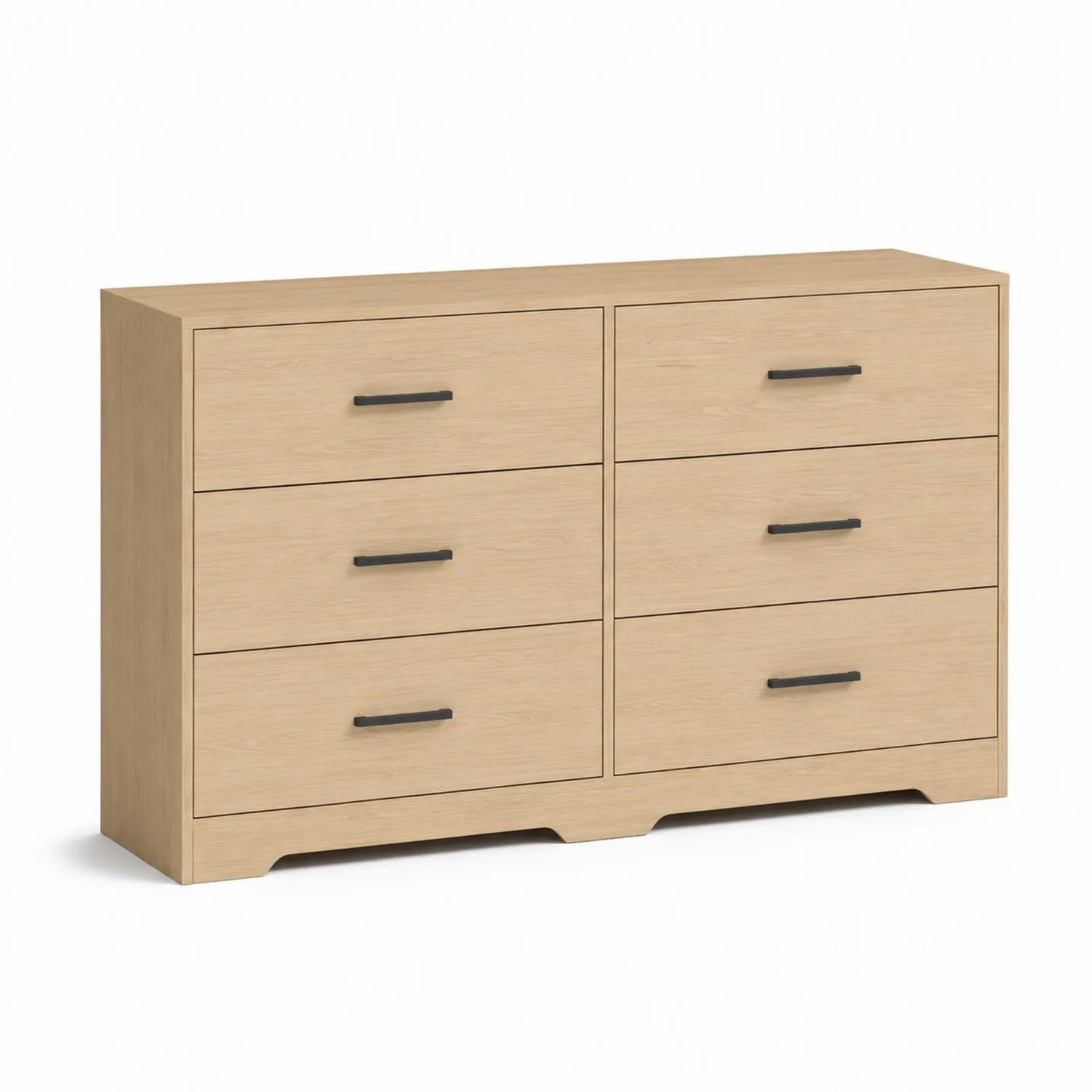 Cómoda de Madera con 6 Cajones Roble