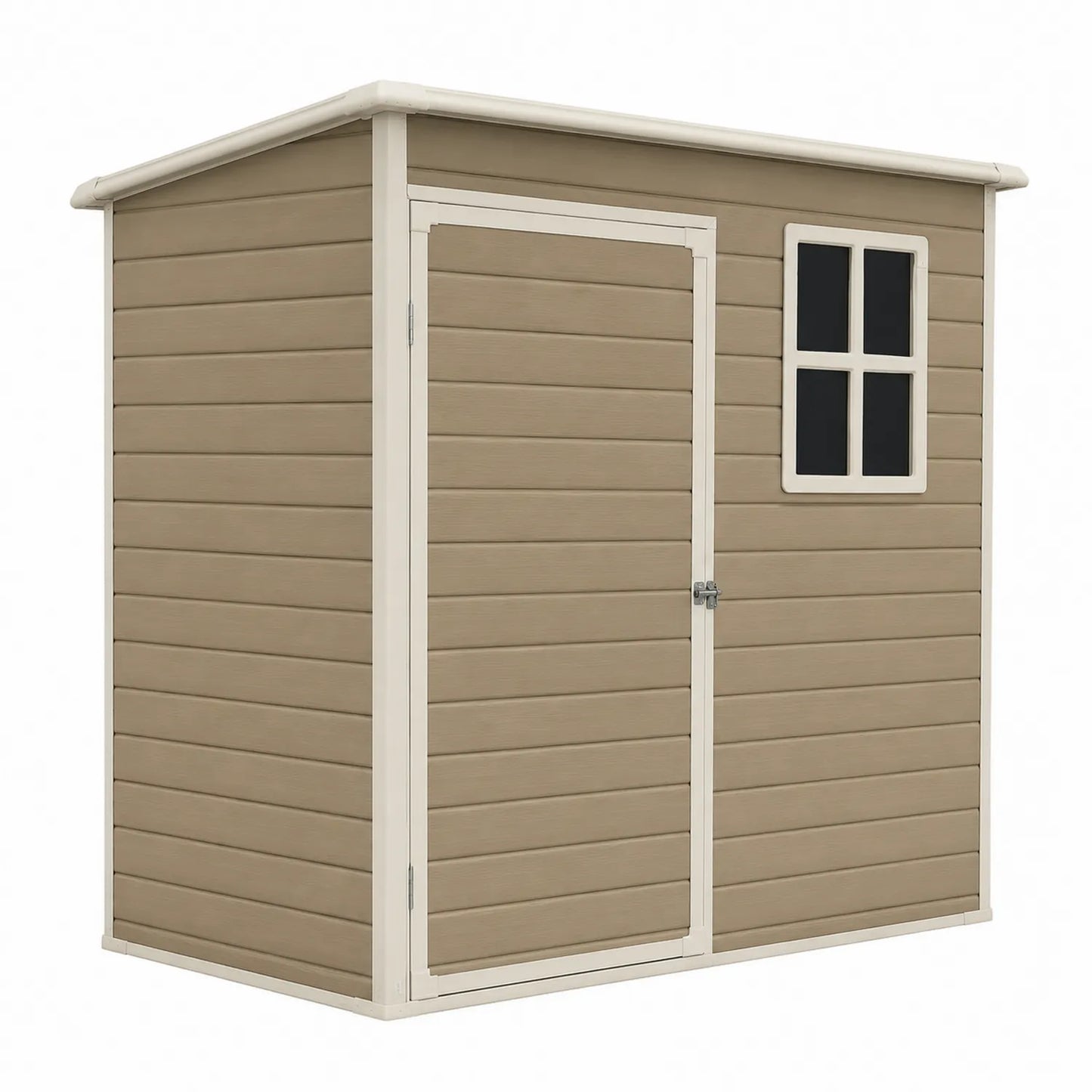 Cobertizo de Plástico Beige 185x152x226 cm