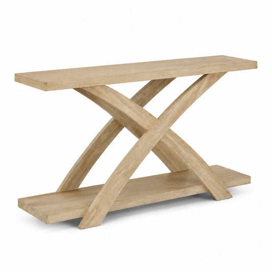 Mesa consola de madera maciza en color Natural