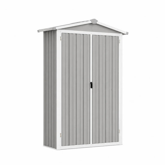 Cobertizo de Almacenamiento de Acero Galvanizado Gris 210x130x75 cm