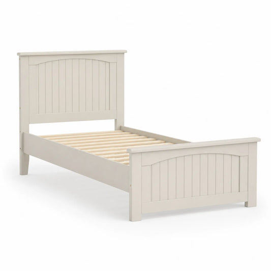Cama individual de madera blanca 190x90 cm