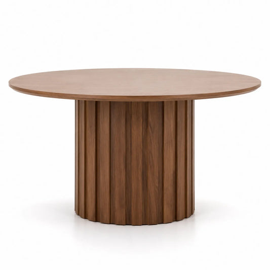 Mesa de comedor redonda de madera 120 cm de diámetro