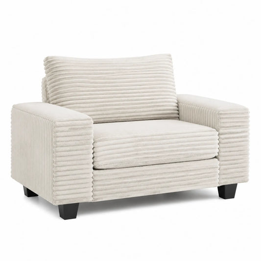 Sillón de pana beige 110x90x75 cm