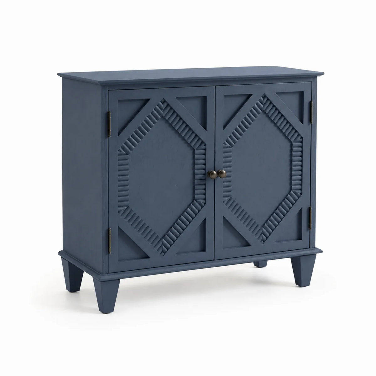 Aparador de Madera Azul 2 Puertas 80x35x75 cm