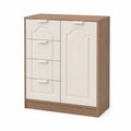 Aparador de MDF y Madera con Puerta y Cajones 80x90x40 cm