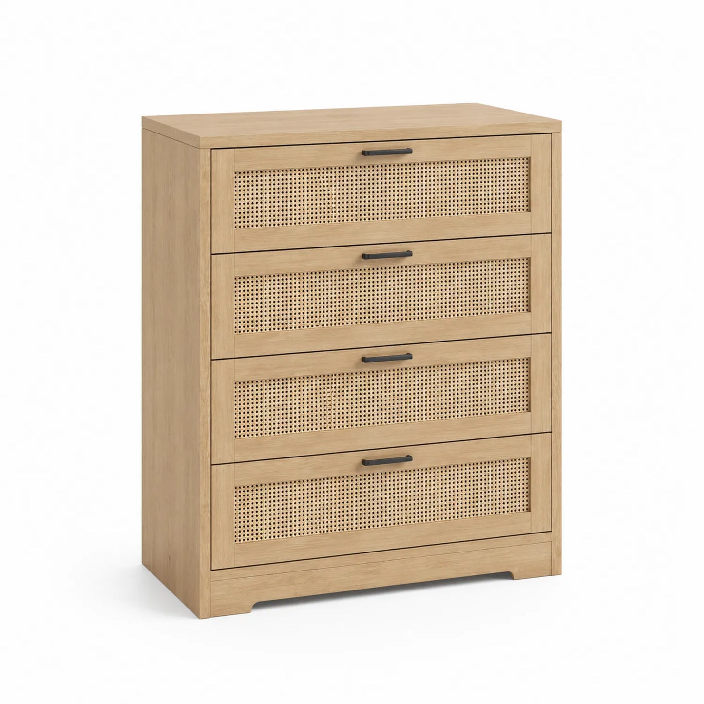 Cajonera de Madera con Cuatro Cajones de Ratán