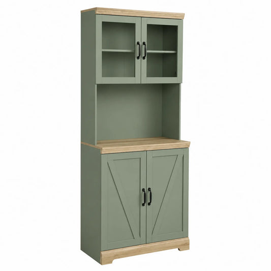 Aparador de Cocina de Madera Verde Oliva 180cm