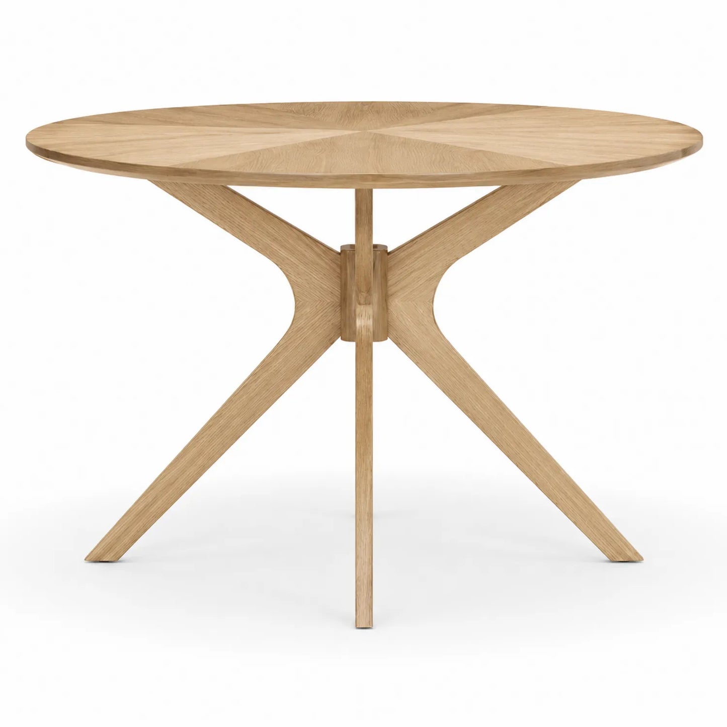 Mesa redonda de madera de roble diámetro 120 cm