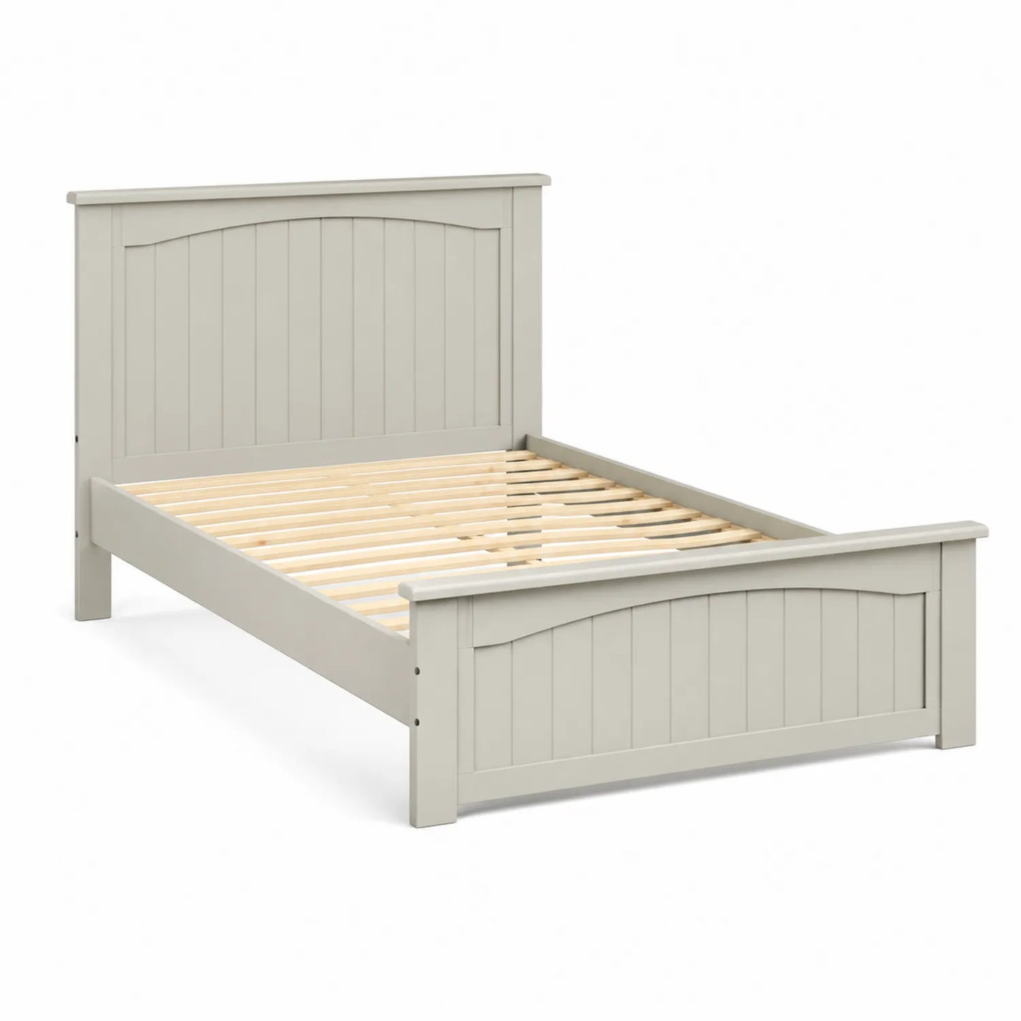 Cama individual de madera de pino gris 200x90 cm